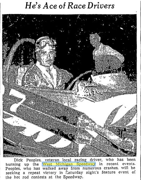 Western Michigan Speedway (West Michigan Speedway) - Aug 1949 Dick Peoples